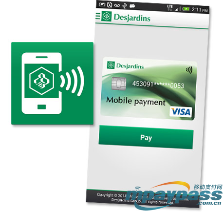 ���ô�����Desjardins�Ƴ�NFC�ƶ�֧������