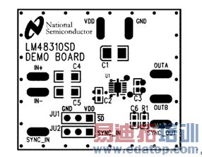 ͼ4. LM48310ʾ�����˿��ӡˢͼ��
