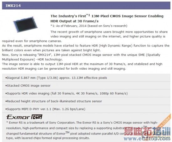 ̸�ֻ�����ͷ����Ϊʲôѡ����IMX214���