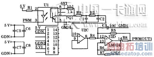 PWM�ź��˲�������ΪD��A�����·ͼ