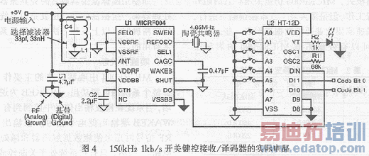 无线通信接收器MICRF004及其应用