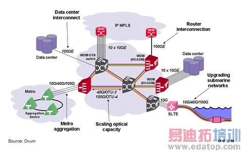 图1 100G传输应用场景