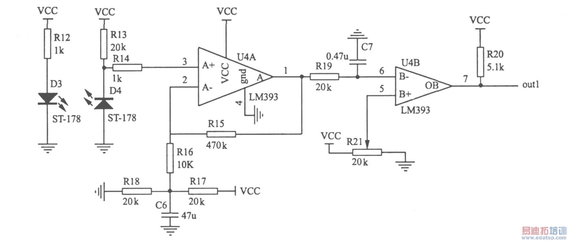 点滴速度测量检测模块原理图
