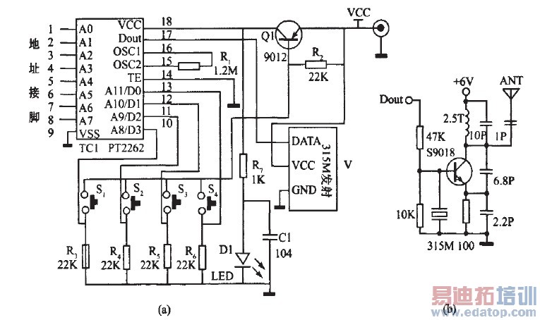 图1 发射部分电路原理图