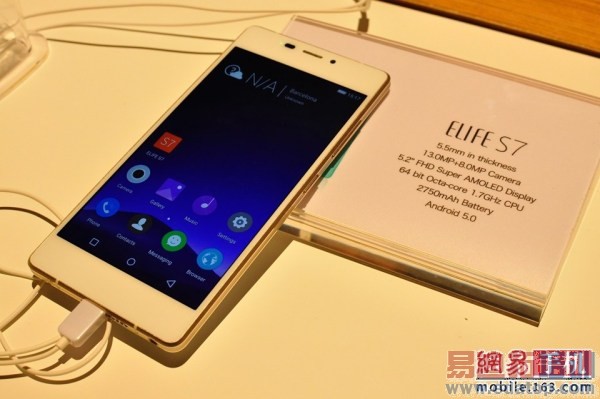 金立S7发布:5.5mm超薄/1300万像素镜头