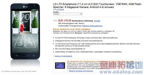 ����Android4.4 LG L70����4������ 