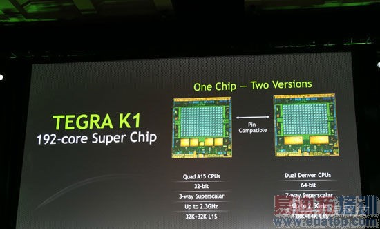 英伟达发布64位Tegra K1