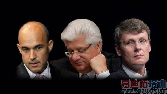 ��˹�ڡ�����˹(Thorsten Heins)��ǰ����ϯCEO��ķ������˹��(Jim Balsillie)�����ˡ��������˹(Mike Lazaridis)
