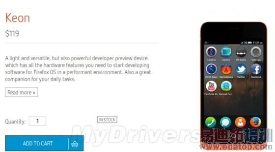 �ۼ�735Ԫ��Firefox OS�ֻ���ʽ����