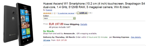 �����WP8�ֻ� ��ΪAscend W1�¹����� 