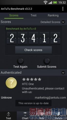 HTC ONE跑分