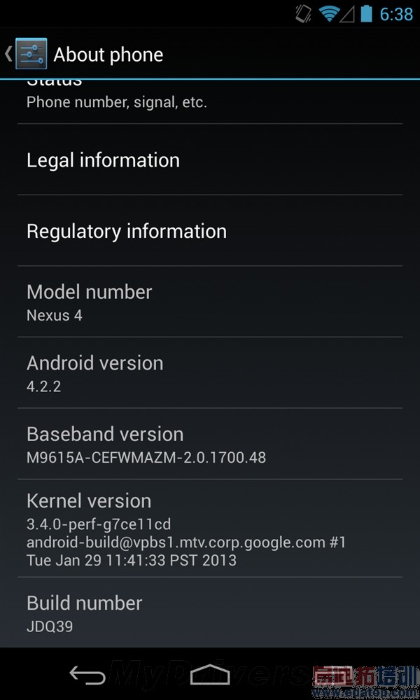 Nexus 4 4.2.2更新:LTE终于没了