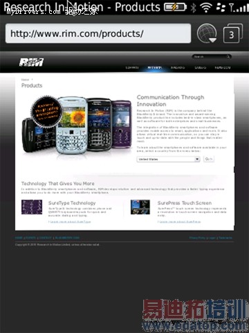 黑莓OS 6内置WebKit内核浏览器新功能(图)