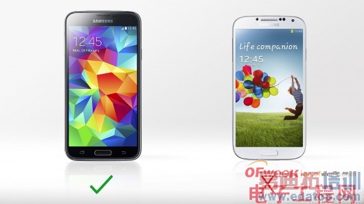 Galaxy S5��Galaxy S4����Աȣ�ͼ�ģ�