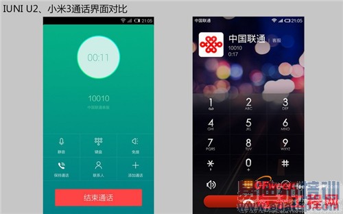 �ԱȲ�����IUNI U2 VSС��3 ��ǿ