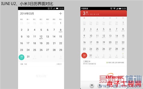 �ԱȲ�����IUNI U2 VSС��3 ��ǿ