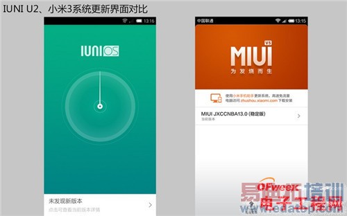 �ԱȲ�����IUNI U2 VSС��3 ��ǿ