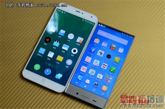 瞄准魅族MX4 无边框夏普评测抢先Pro直击华为Mate7小米4三星Note4