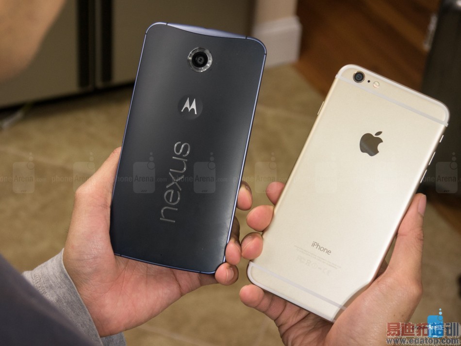 ������֮�� ͼ˵��Nexus 6�Ա�iPhone 6 Plus