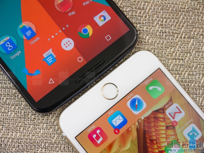 ������֮�� ͼ˵��Nexus 6�Ա�iPhone 6 Plus