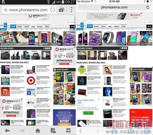 �콢�Ծ���Galaxy Note 4/iPhone 6��ϸ�Ա�����