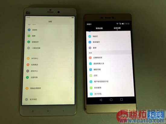 华为P8 vs小米Note顶配版对比评测:麒麟935对撞骁龙810