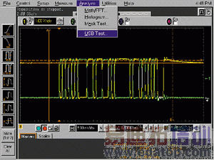 ͼ1����D+��D-ͬʱ���ʱ,����ζ�ű��Ľ�����EOP���֡�����USB��׼�涨���ŵ�1��D-���ŵ�2��D+��