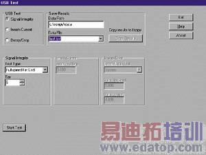 ͼ3��ʹ�ü򵥵Ĳ˵�������ʾ����������USB�ź������Բ��ԡ�