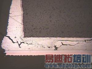 图3:Sn/Cu合金湿润性较差,会使焊点出现裂缝。