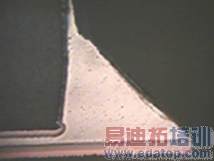 图4:Sn/Ag2.5/Cu0.7/Sb0.5在热循环试验后没有出现任何裂缝。