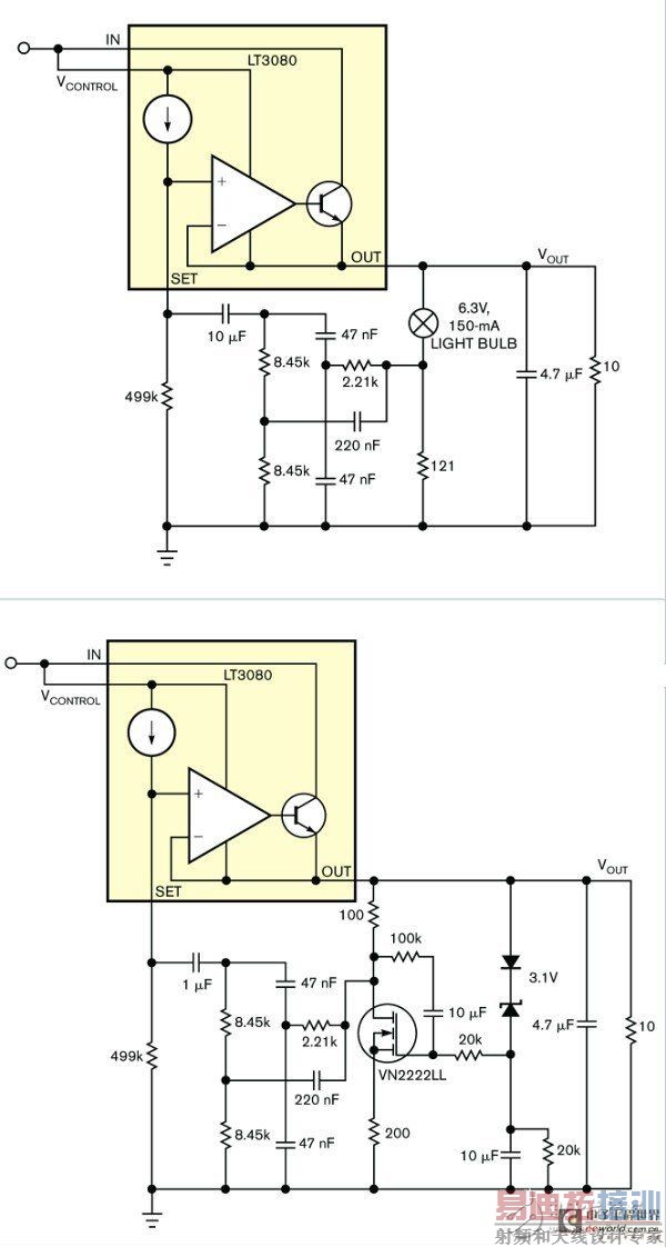 ����ֱ��ƫ�ý���Դ��˫T�͹����񵴵�·���