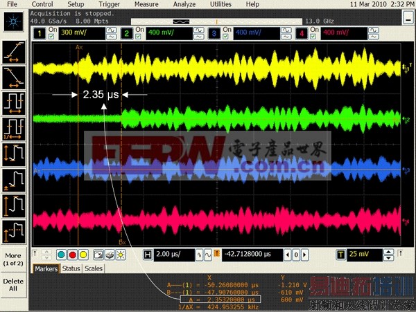 ͼ 7DDʹ�ÿ�����ͨ��ʾ������������ͨ�� 0 �� 1 ֮��Ķ�ʱ���