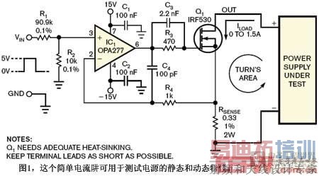 ͼ1����򵥵���������ڲ��Ե�Դ�ľ�̬�Ͷ�̬����