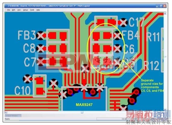 MAX9247的推荐旁路和接地设计