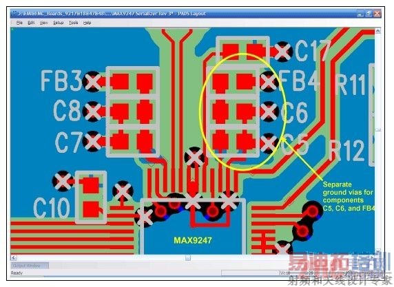MAX9247的推荐旁路和接地设计