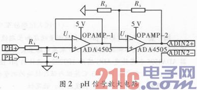 ����AD7792��pH���߼�⴫�����ɼ���·���