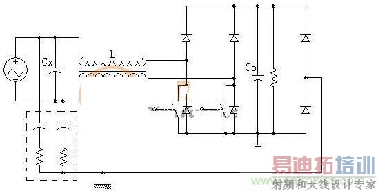 无Y电容的EMI有源滤波器