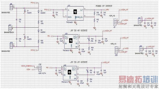 如何高效率低误差的进行PCB设计 图3:样例电路板的原理图。
