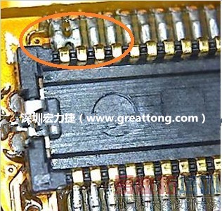 锡桥:solder bridge