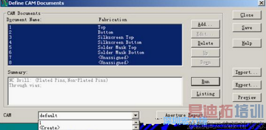 �ص�Dsfine CAM Documents���� ����������������ļ��������סѡ�񣬰�Run�����Ĭ�����·���ǰ�װĿ¼��CAMdefault��Ҳ�ɰ�CAM��Create����