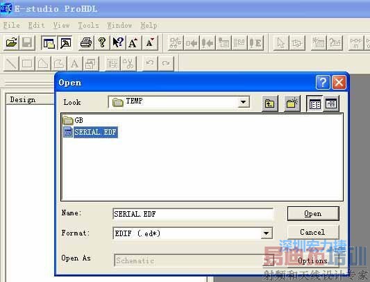 3������ E-Studio �������򿪵� 2 �����ɵ� EDIF �ļ���