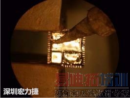 给QFN中央裸焊端上锡(已完成90%)