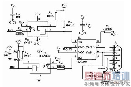 CAN������82C250�����ӵ�·