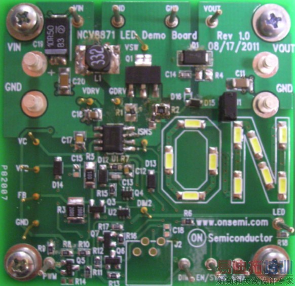 ͼ2��NCV887300 LED��ʾ��·�塣