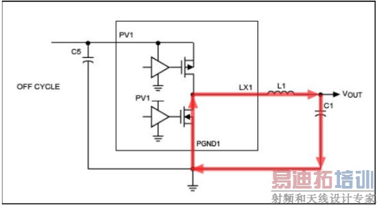 DMOS��ͨʱOUT1�ĵ���·����