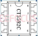 ͼ 4 CT3582C��DIP-8 ��װ��λͼ
