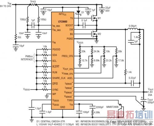 �� DCR ���ĸ�Ч�� 500kHz 1.8V ��ѹ��ת����
