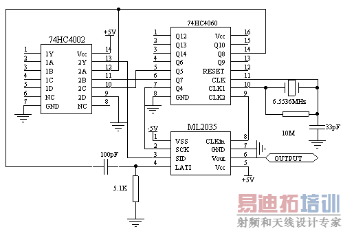 ����ML2035��1000Hz�����źŷ�������·ԭ��ͼ