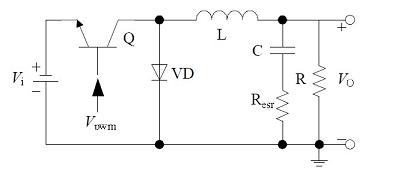 �Ǹ��븺��ѹBuck���ص�Դ��Ч���ʼ���·ԭ��ͼ