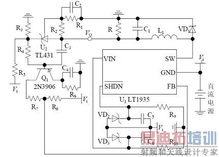 �Ǹ��븺��ѹDC/DC���ص�ԴӲ����·ͼ